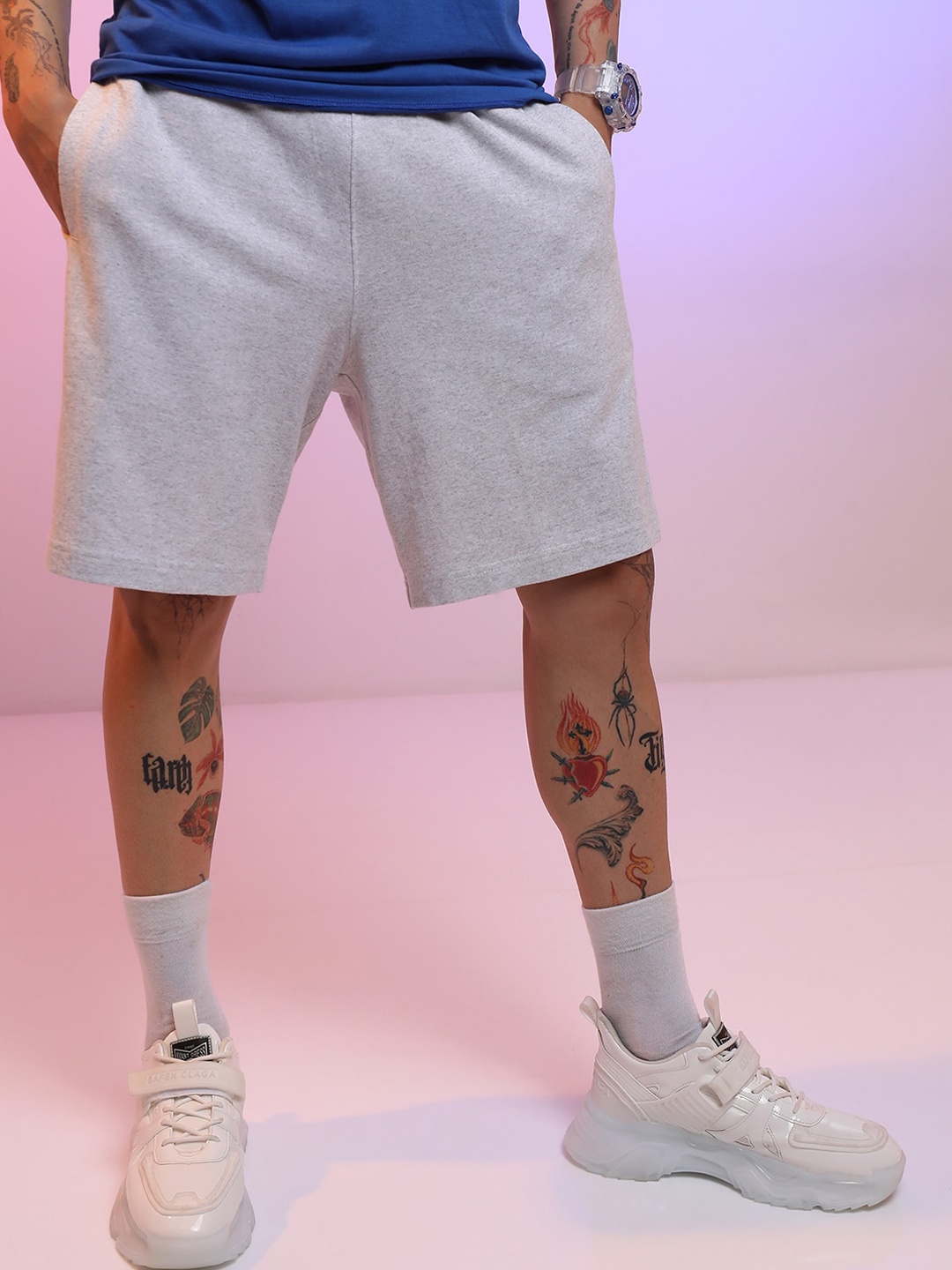 

HIGHLANDER Men Loose Fit Shorts, White