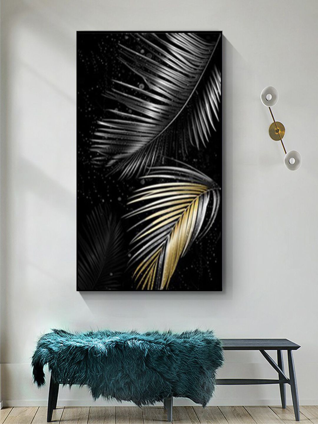 

THE HANDMADE FLAIR Charcoal-Black & White Abstract Printed Framed Wall Art