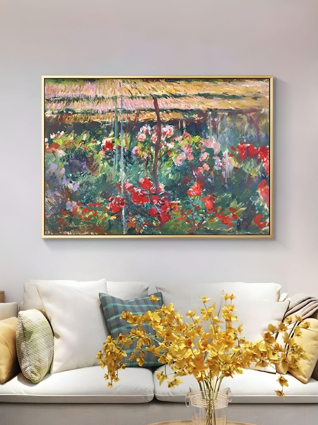 

THE HANDMADE FLAIR Floral & Botanical Printed Wall Painting Art, Green