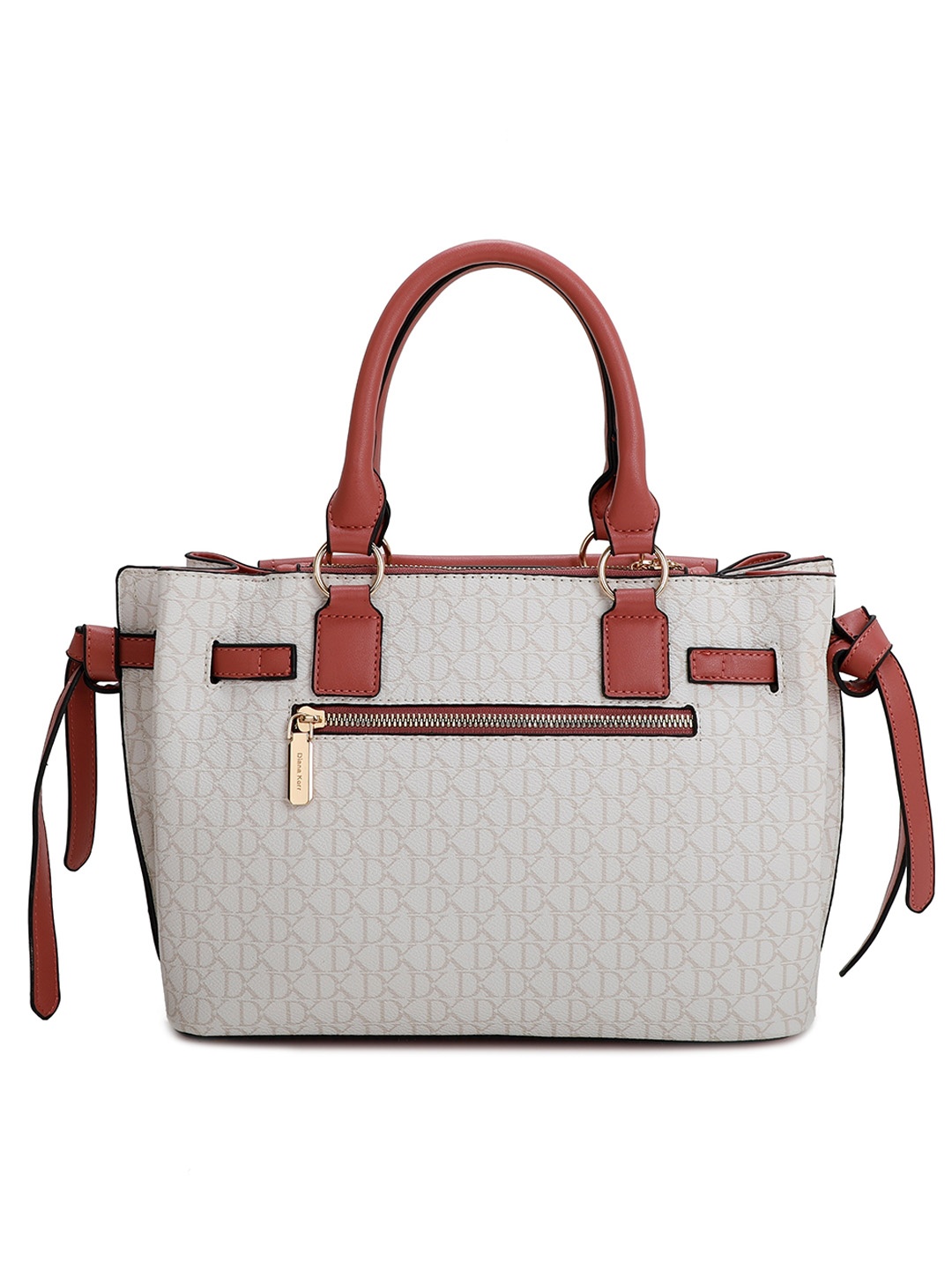 

Diana Korr Typography Printed Structured Handheld Bag, Grey