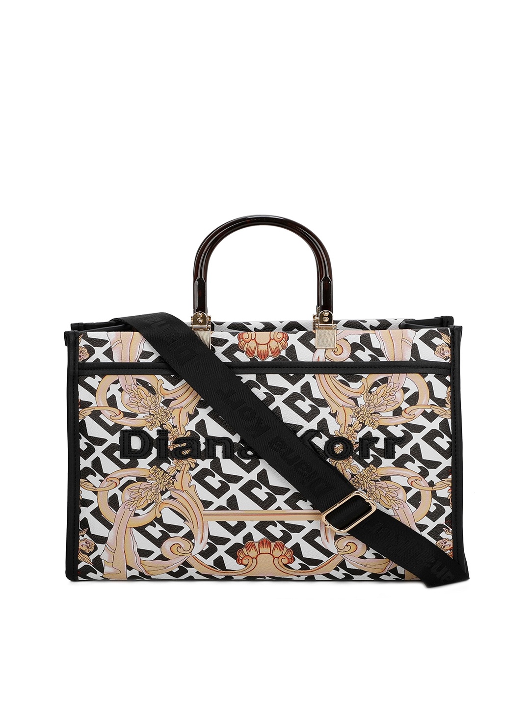 

Diana Korr Black Animal PU Shopper Tote Bag
