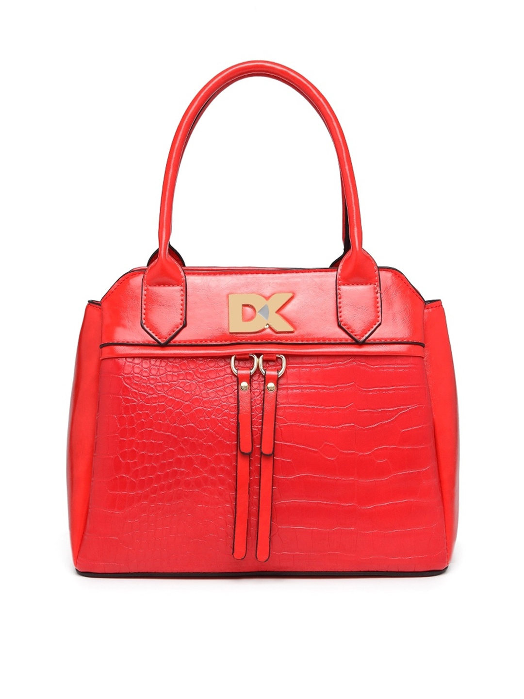 

Diana Korr Textured PU Bucket Shoulder Bag with Quilted, Red