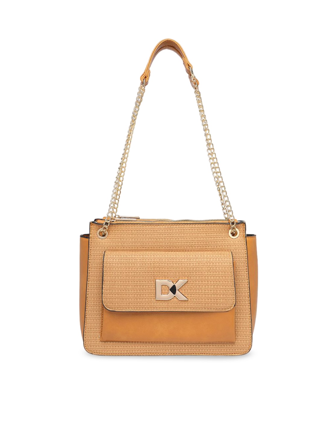 

Diana Korr Textured Structured Shoulder Bag, Tan