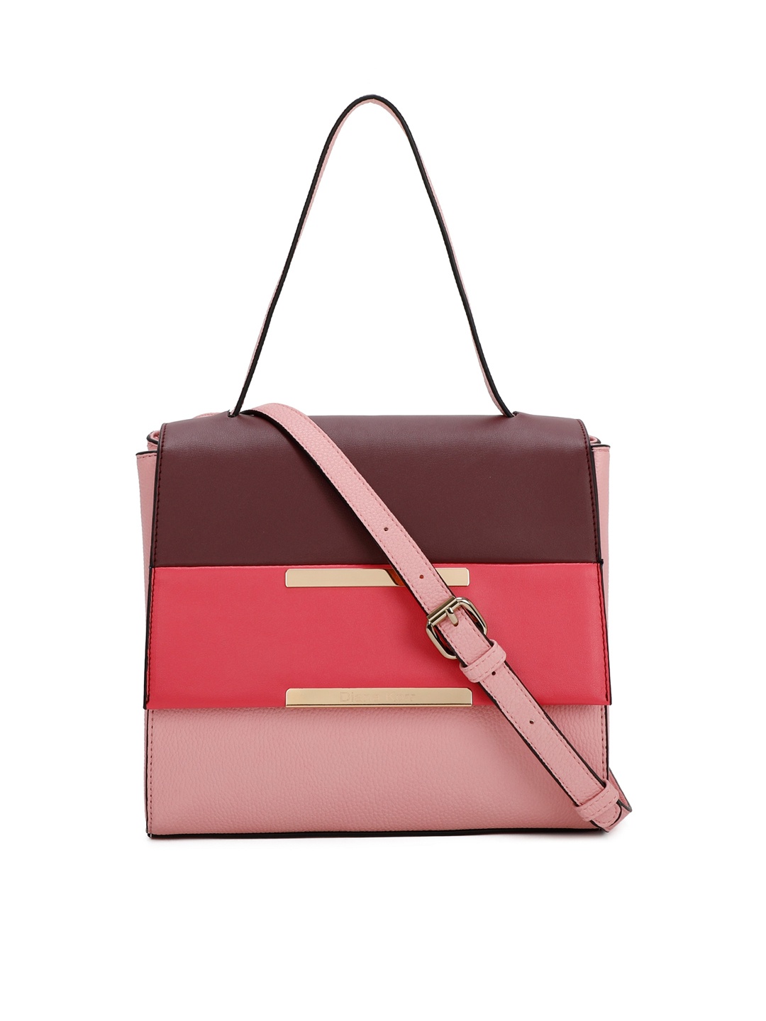 

Diana Korr Colourblocked Structured Satchel Bag, Pink