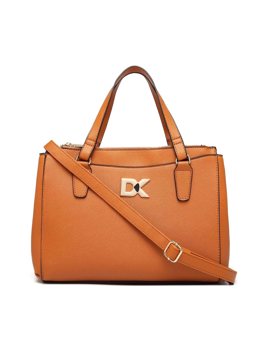 

Diana Korr Tan Colourblocked Structured Handheld Bag