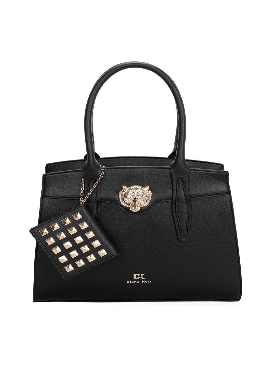 

Diana Korr Textured Structured Handheld Bag With Tasselled, Black