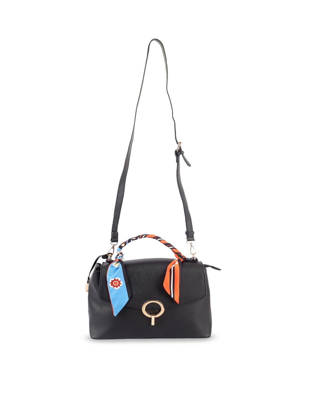

Diana Korr Women Structured Sling Bag, Black
