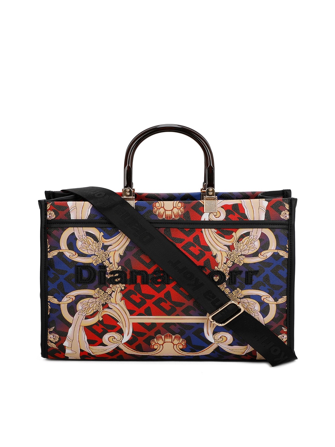 

Diana Korr Embellished Shopper Tote Bag with Applique, Red