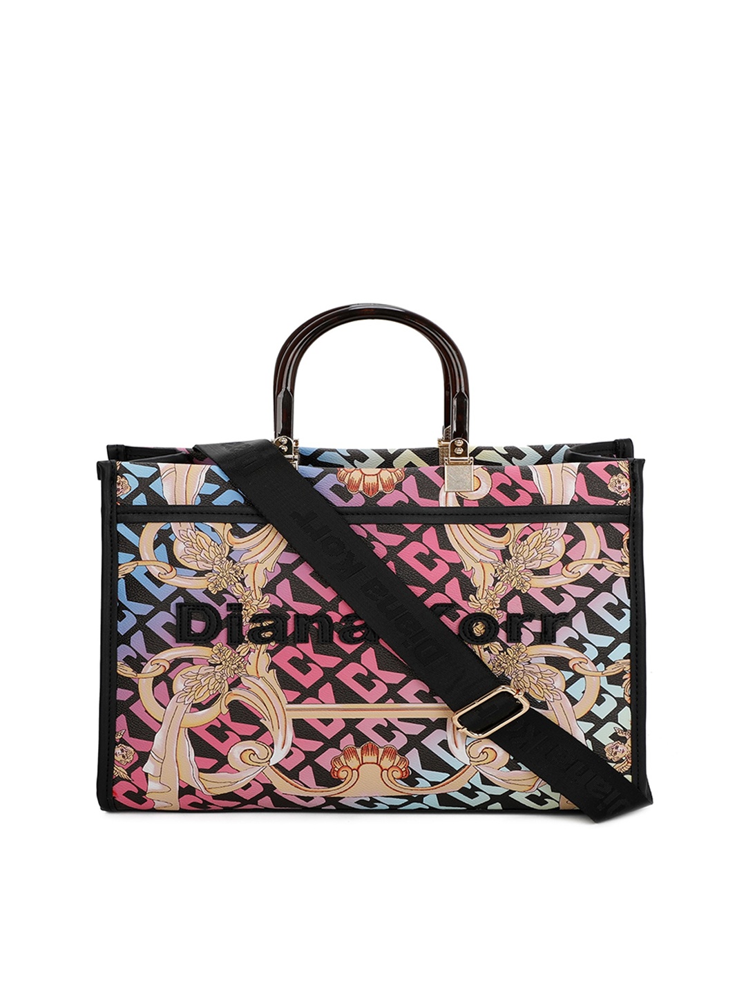 

Diana Korr Ethnic Motifs Printed Shopper Tote Bag, Pink