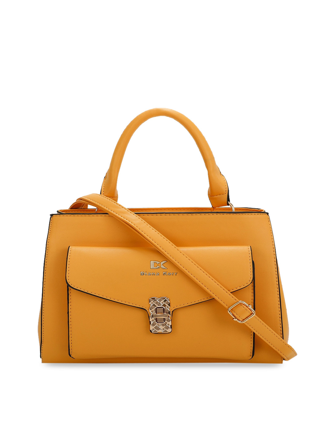 

Diana Korr Textured Structured Handheld Bag, Yellow