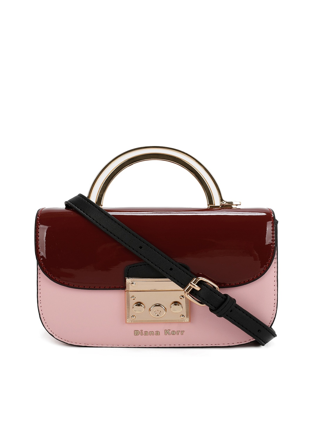 

Diana Korr Colourblocked Structured Satchel, Pink