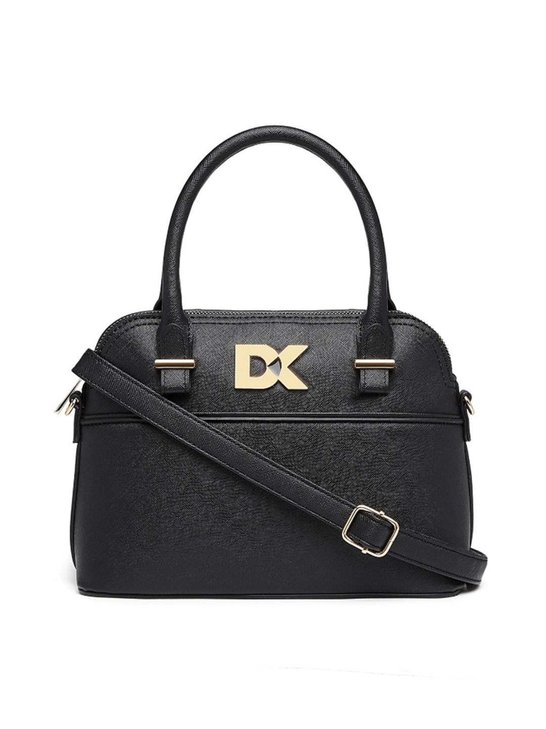 

Diana Korr PU Textured Structured Handheld Bag, Black