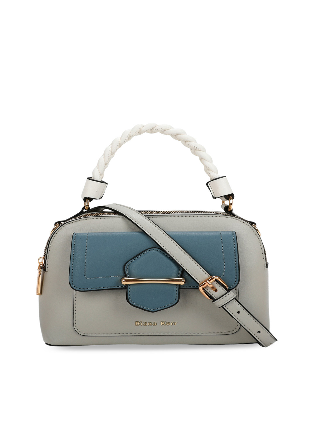 

Diana Korr Colourblocked Structured Handheld Bag, Blue