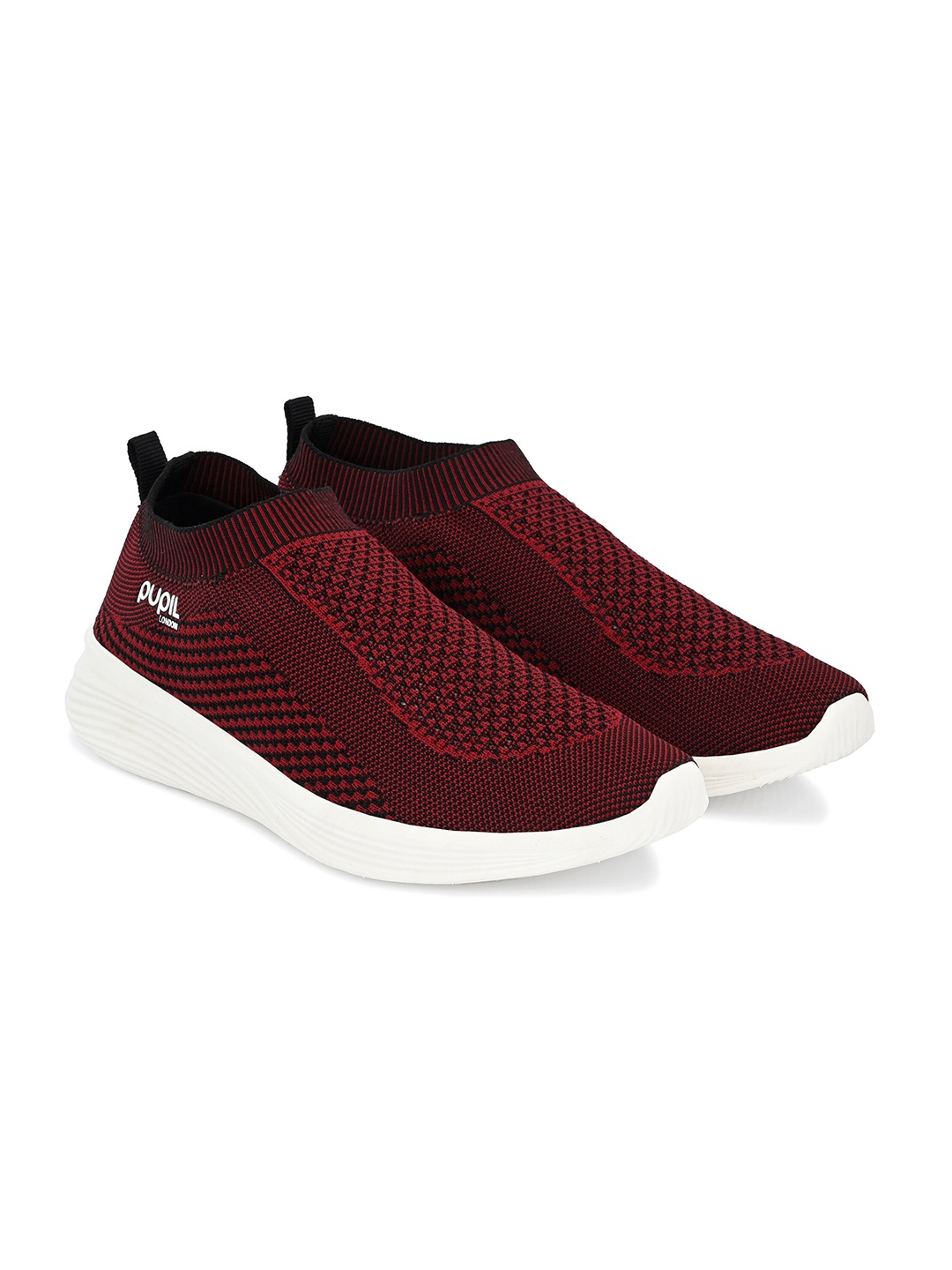 

Pupil London Men Maroon Mesh Running Non-Marking Shoes