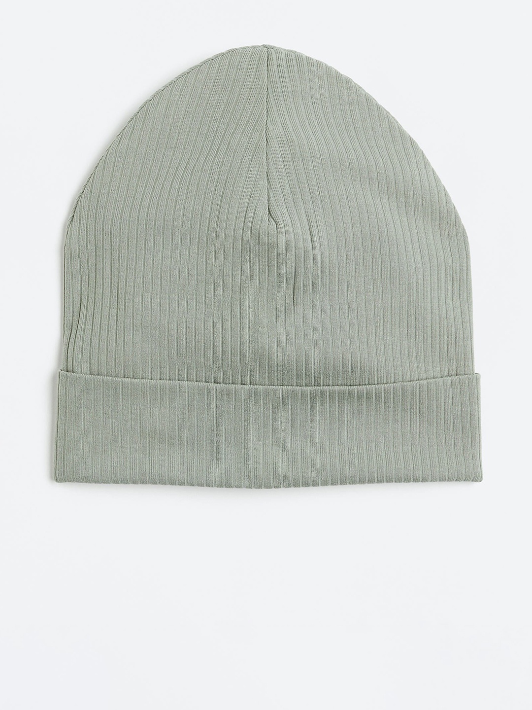 

H&M Boys Ribbed Jersey Hat, Green
