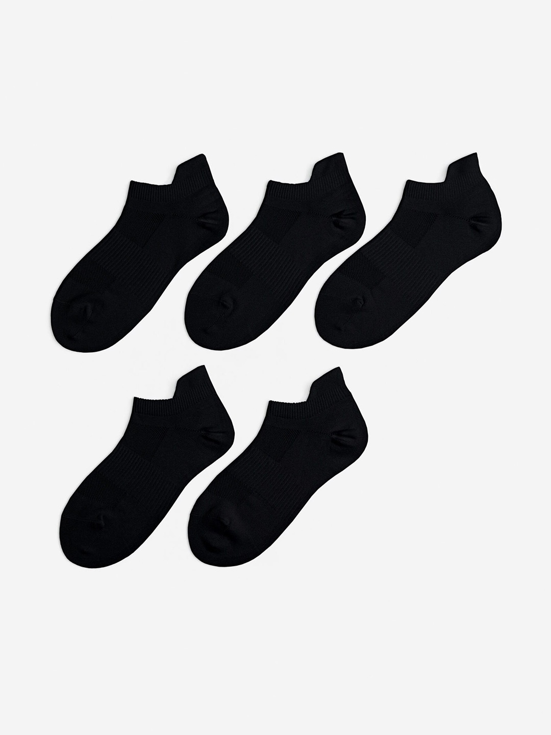 

H&M Girls 5-Pack DryMove Sports Socks, Black
