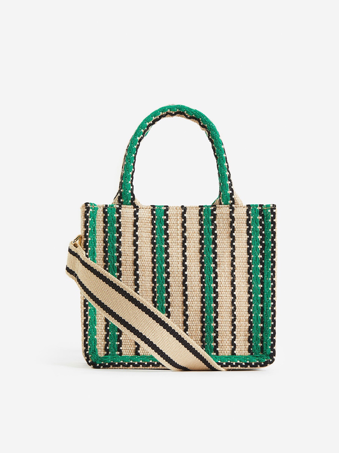 

H&M Jute-Blend Mini Shopper, Green