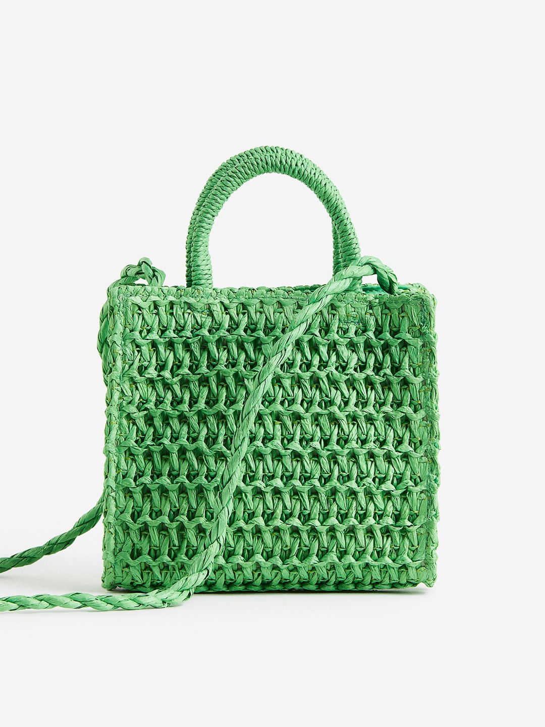 

H&M Straw Shoulder Bag, Green
