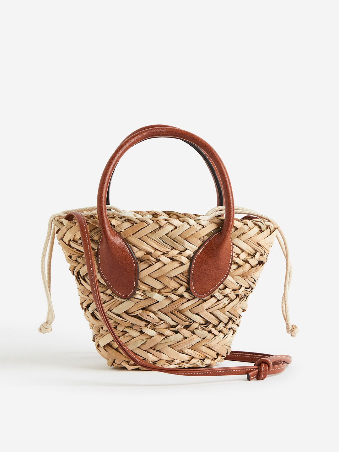 

H&M Drawstring-Detail Shoulder Bag, Beige