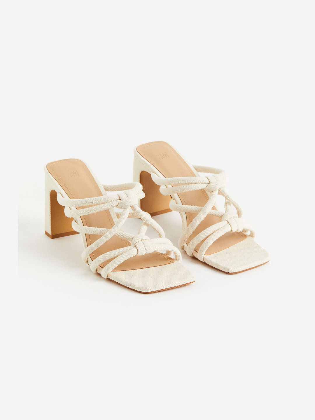 

H&M Square-Toe Mules, White