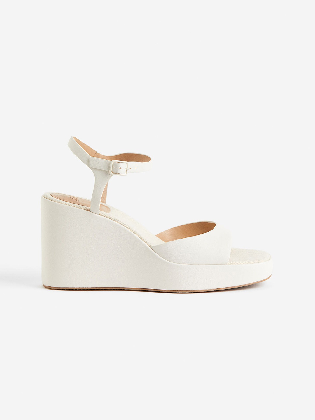 

H&M Wedge-Heeled Sandals, White