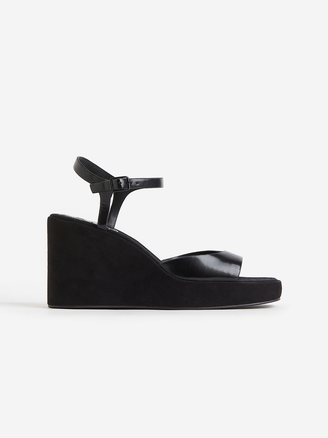 

H&M Wedge-Heeled Sandals, Black