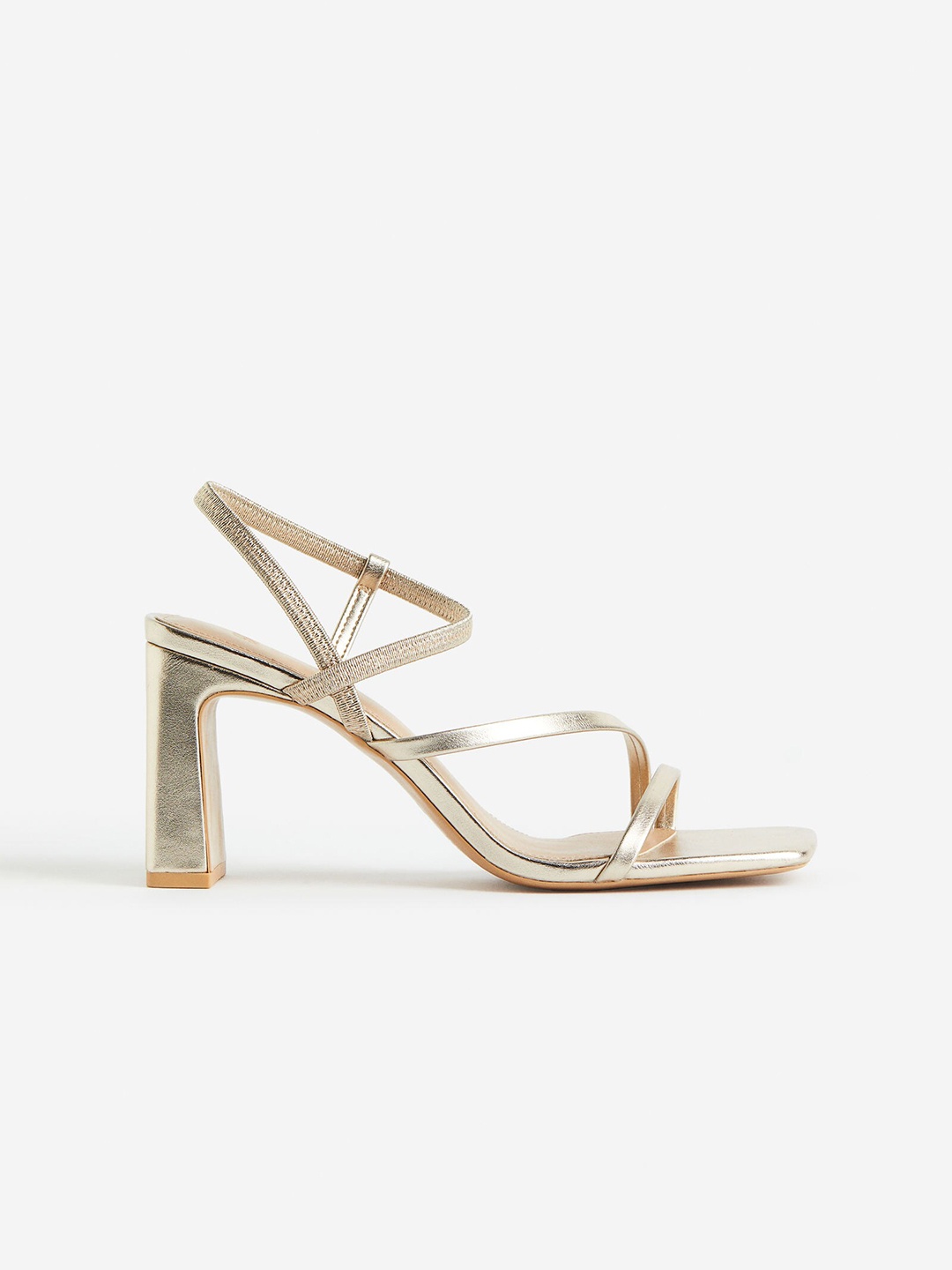 

H&M Heeled Sandals, Gold