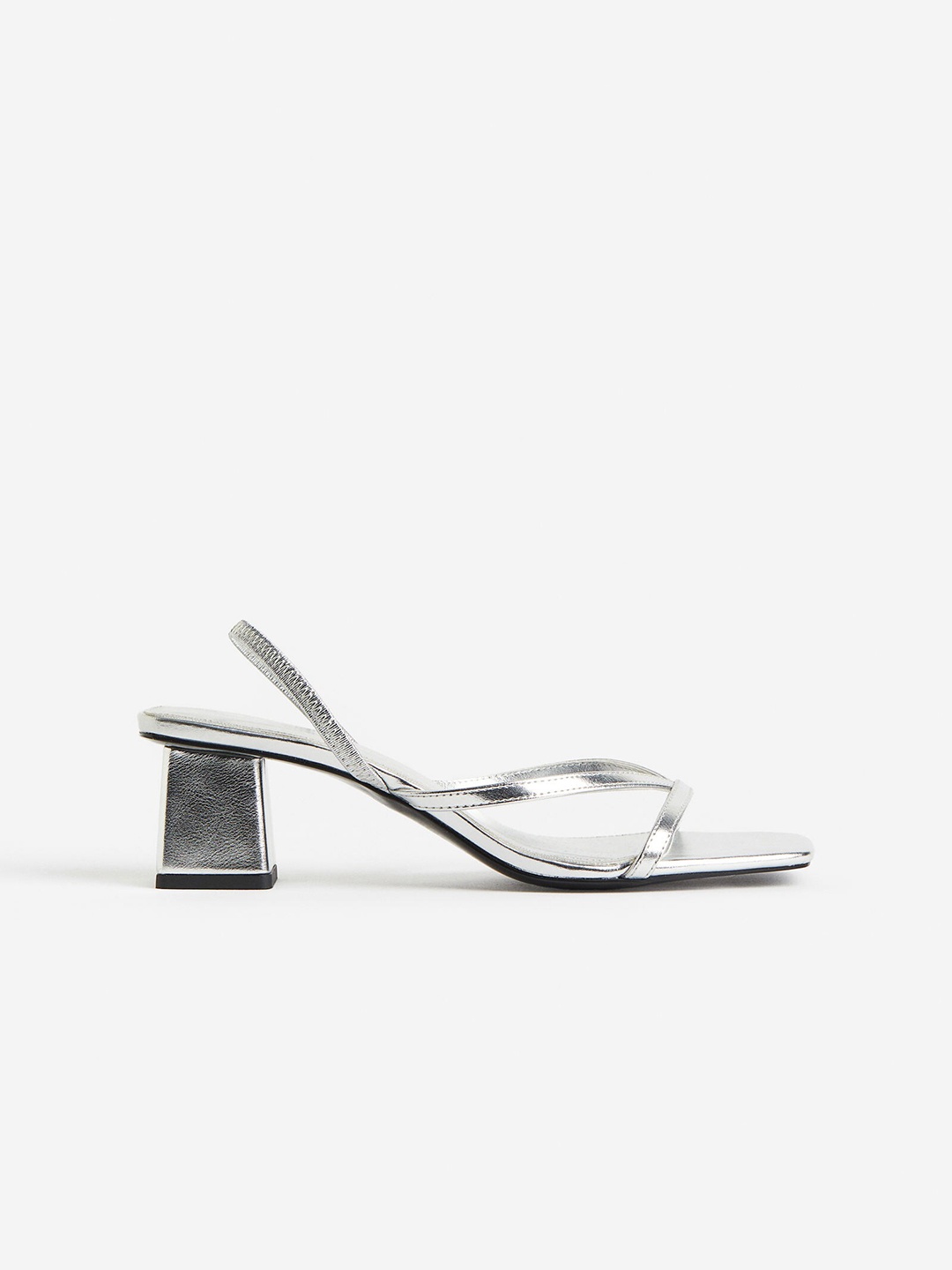 

H&M Heeled Sandals, Silver