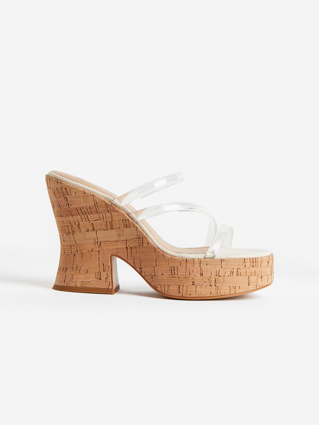 

H&M Wedge-Heeled Sandals, Beige