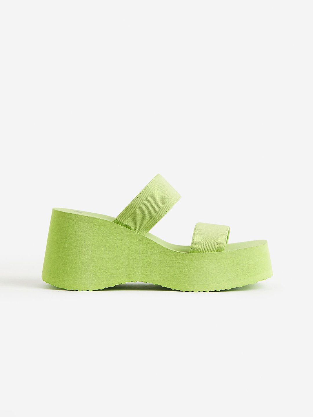 

H&M Wedge-Heeled Mules, Green