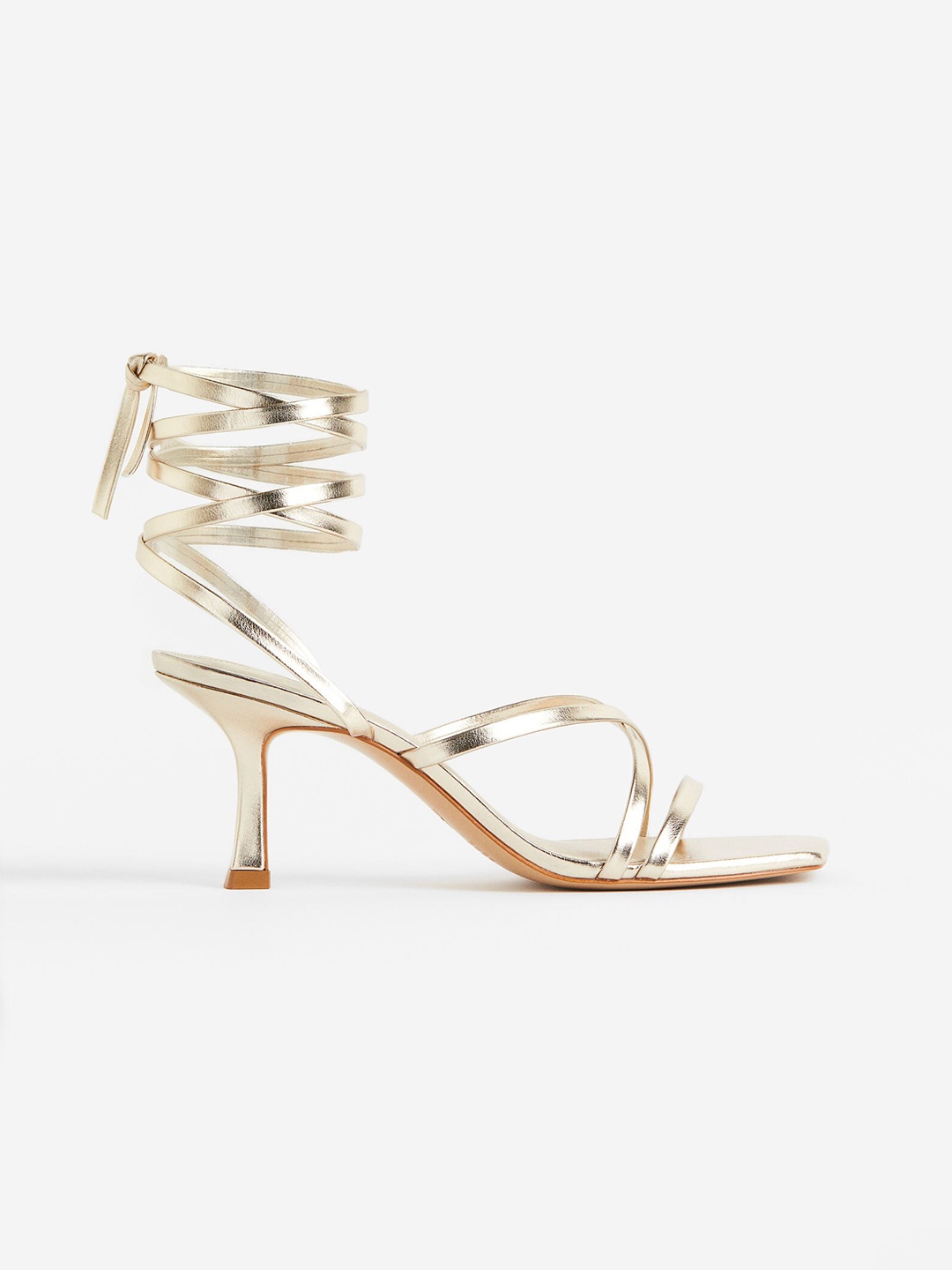 

H&M Heeled Sandals, Gold