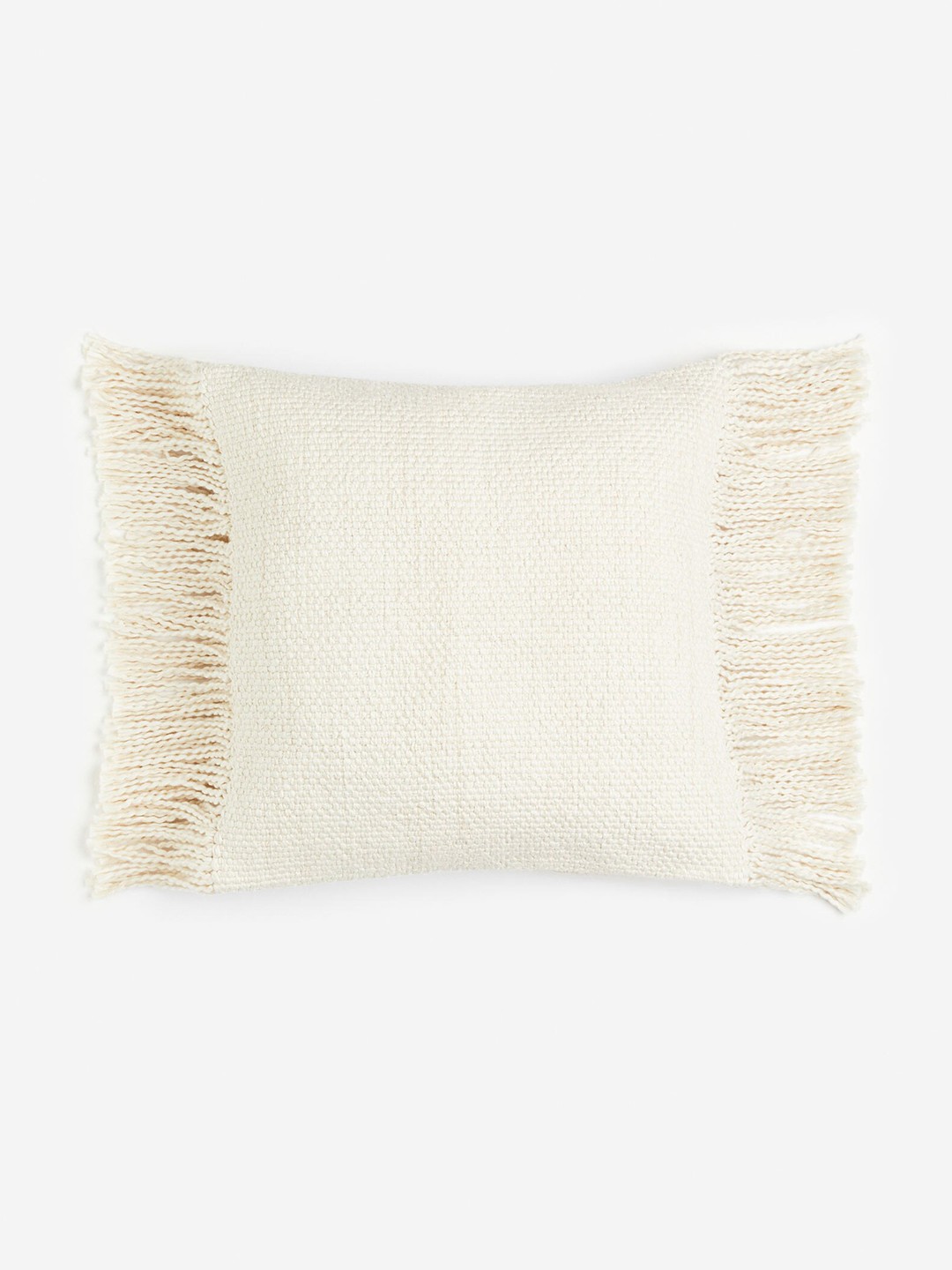 

H&M Beige Fringed Cushion Cover