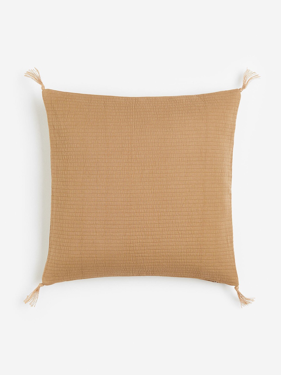

H&M Beige Tasselled Cushion Cover