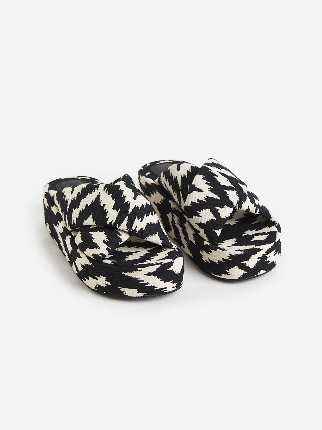 

H&M Padded Platform Sandals, Black