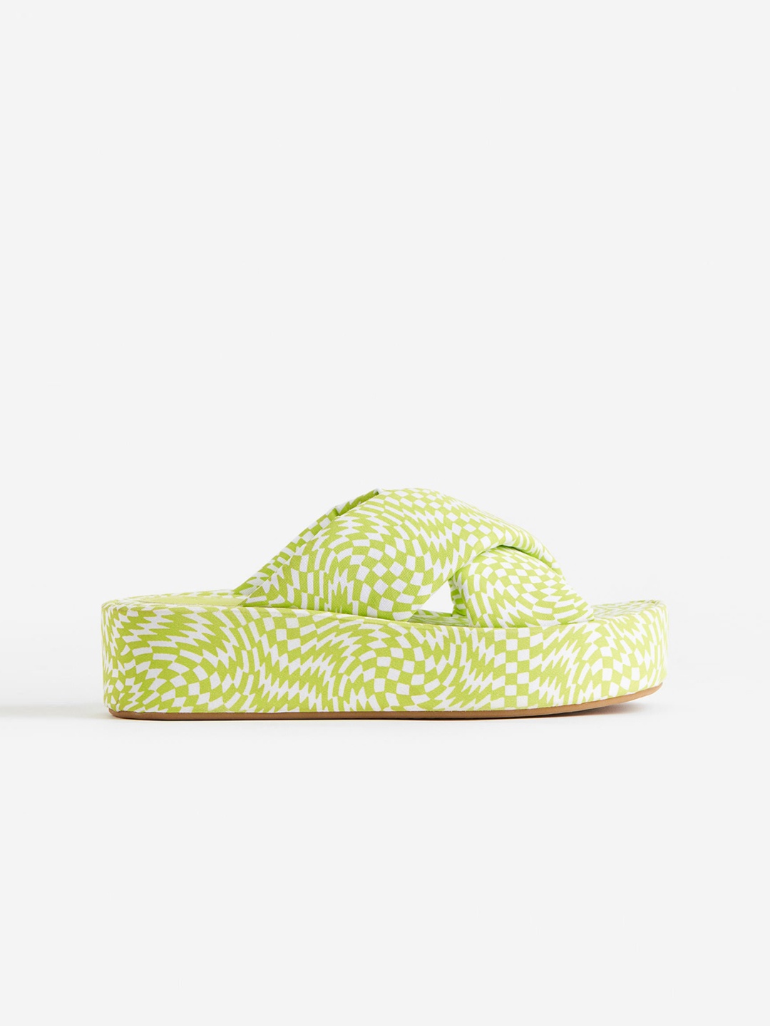 

H&M Padded Platform Sandals, Green