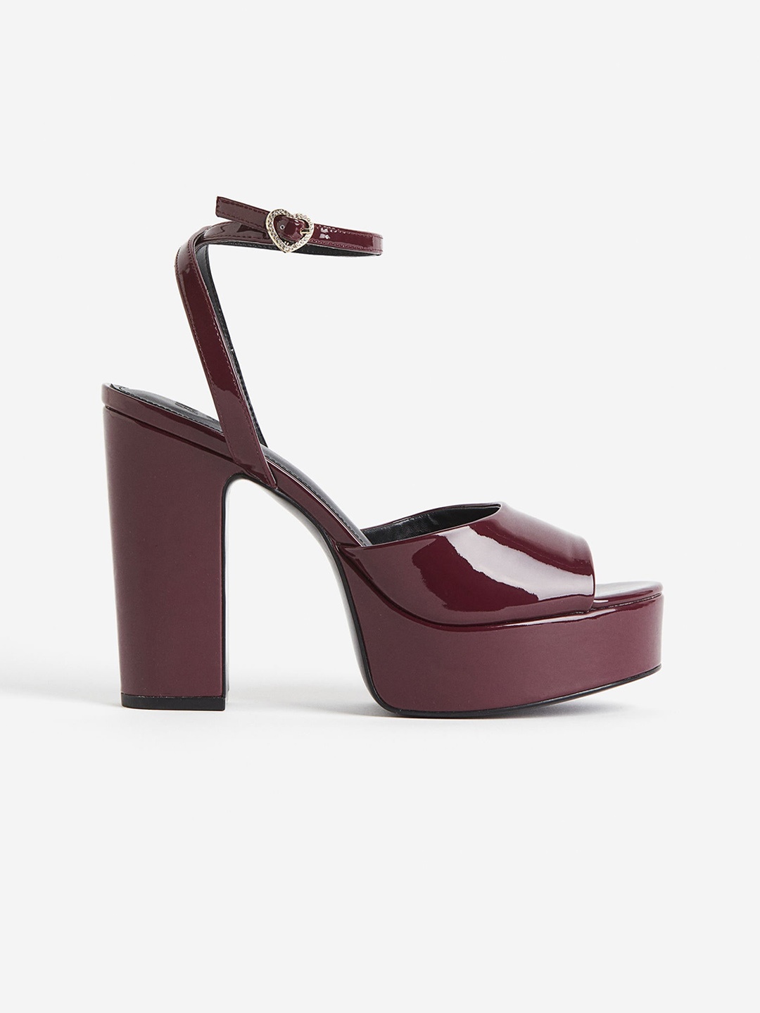 

H&M Heeled Platform Sandals, Red