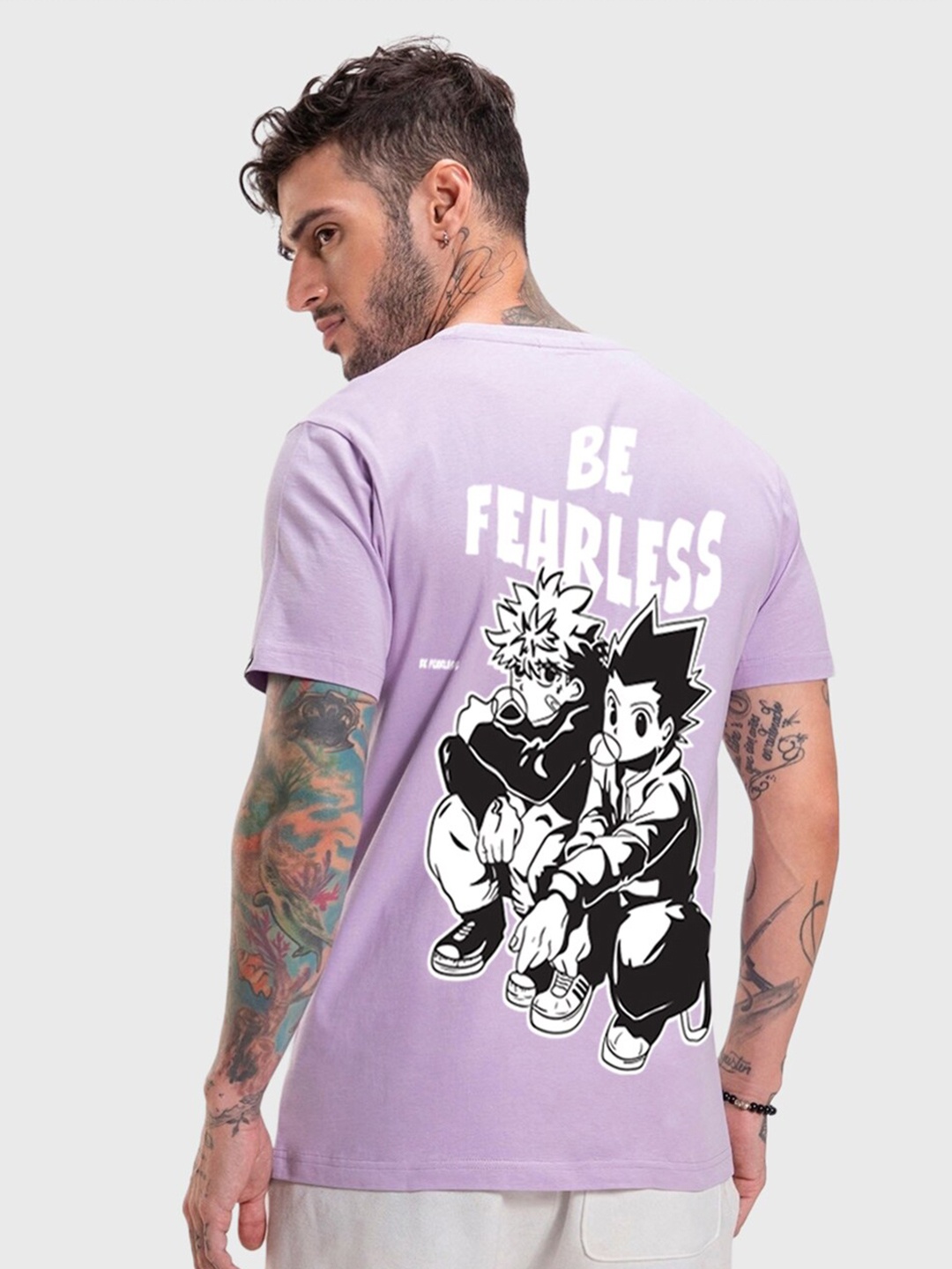 

Bewakoof Hunter X Hunter Graphic Printed T-shirt, Purple