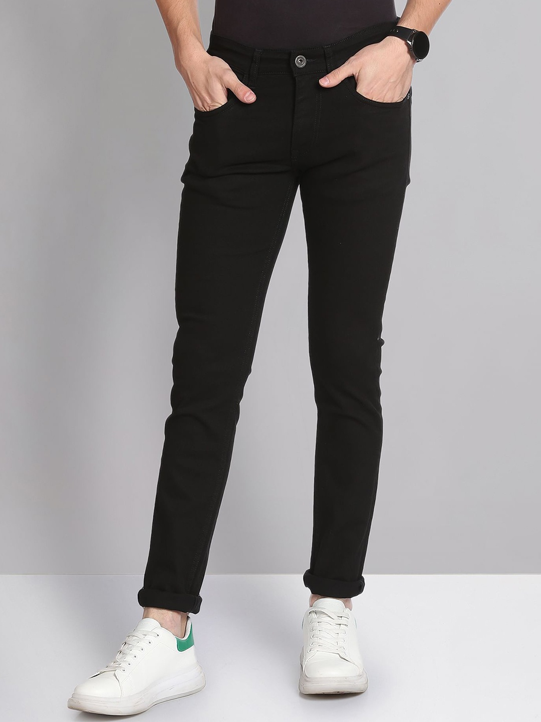 

AD By Arvind Mid Rise Skinny Fit Jeans, Black