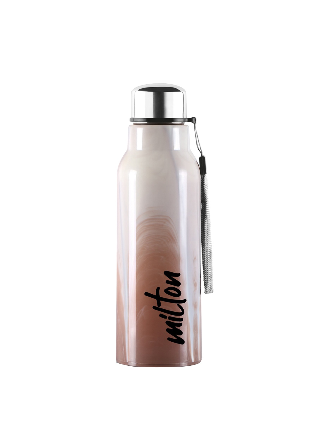 

Milton Steel Marble 600 Leak Proof Insulated Inner Steel Outer Plastic Water Bottle 520ml, Brown