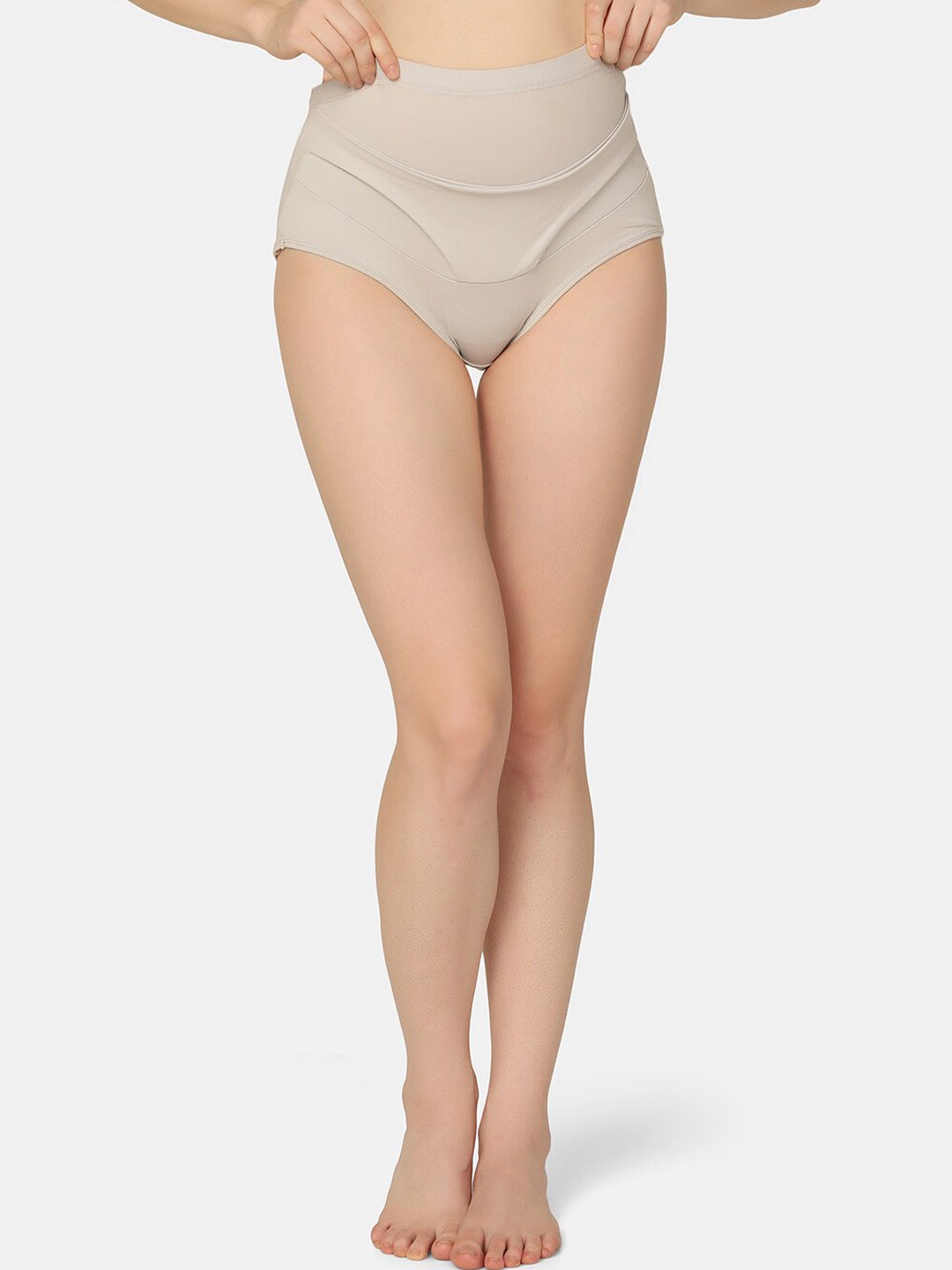 

MAMMA PRESTO High-Rise Anti Microbial Cotton Maternity Briefs MPU-18 LGREY-I23, Grey