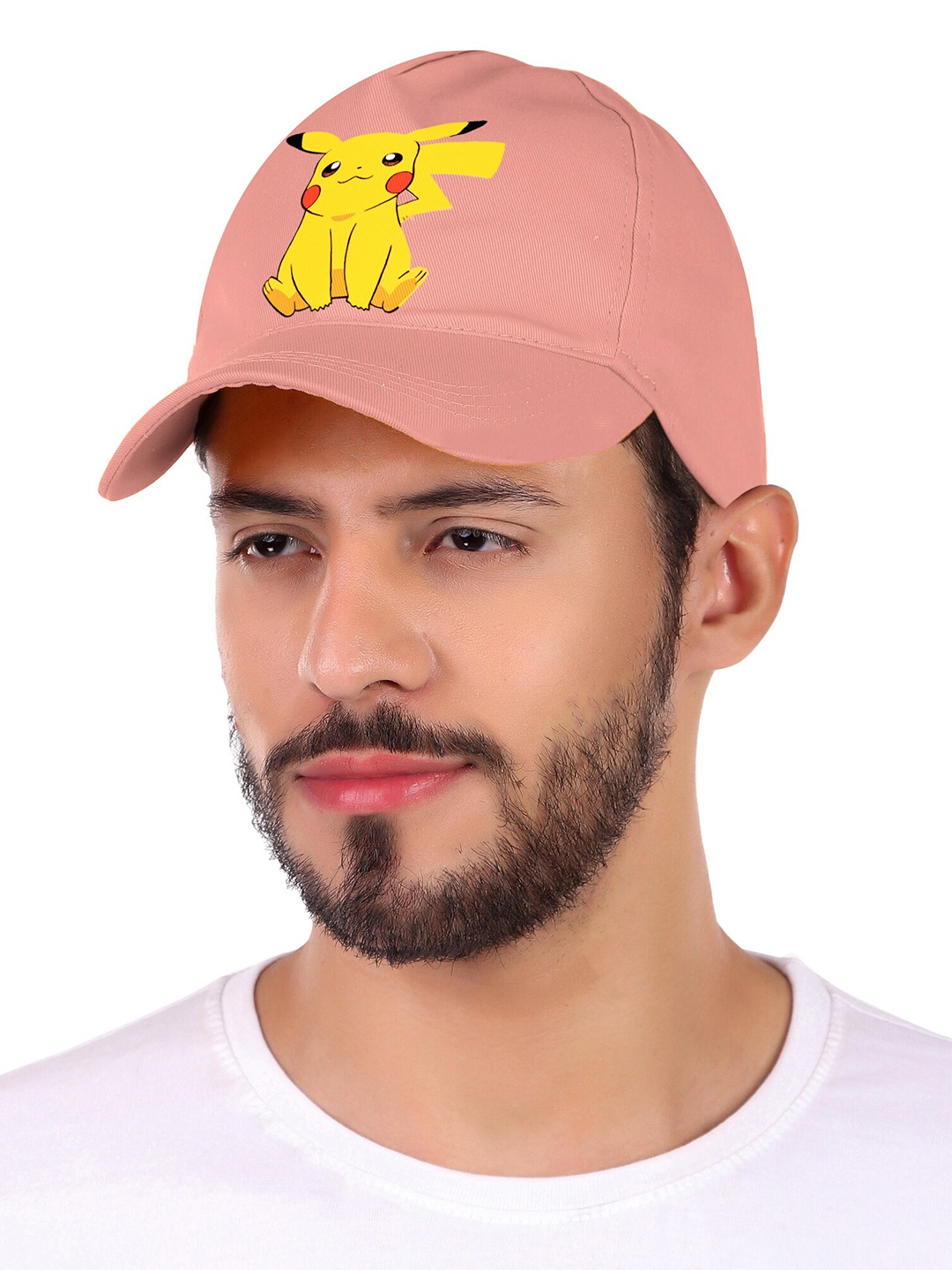 

Knotyy Unisex Pikachu Printed Cotton Baseball Cap, Pink