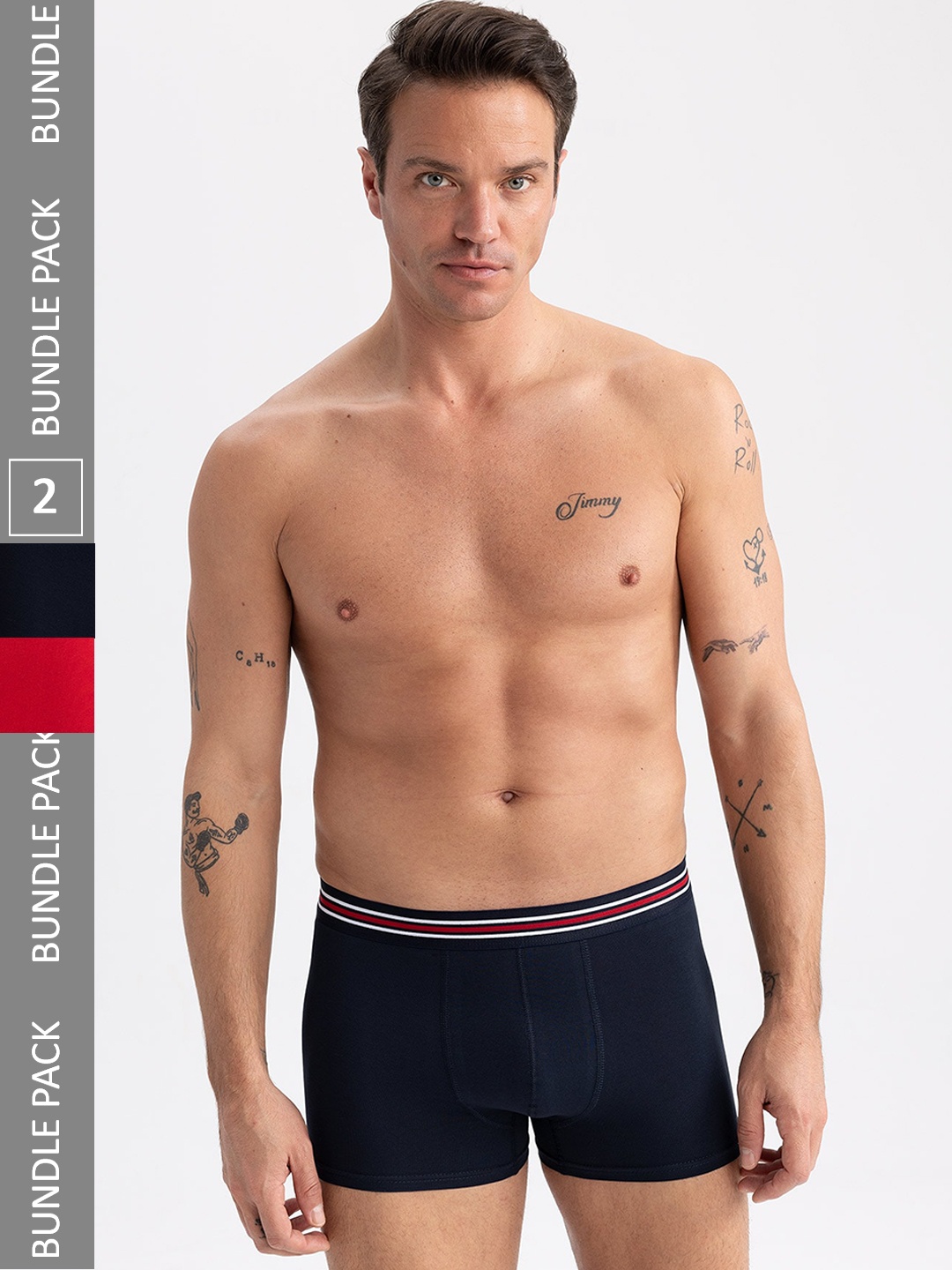 

DeFacto Pack of 2 Low Rise Basic Trunks - 231944083, Red