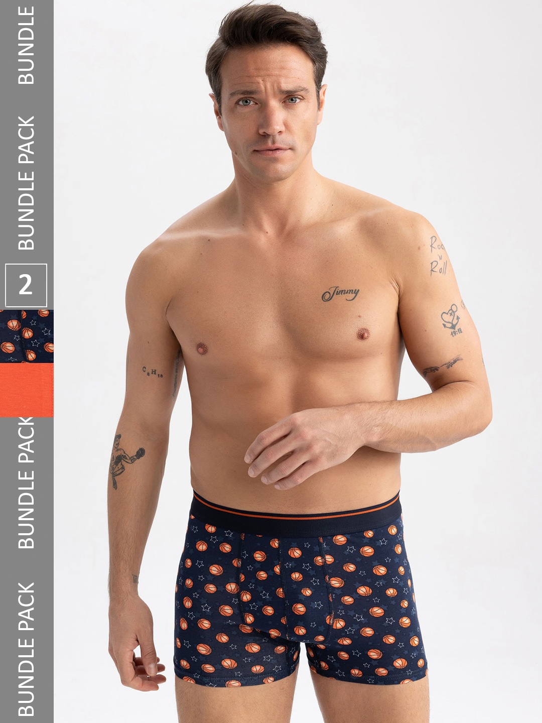 

DeFacto Pack of 2 Printed Trunks 231949722, Navy blue