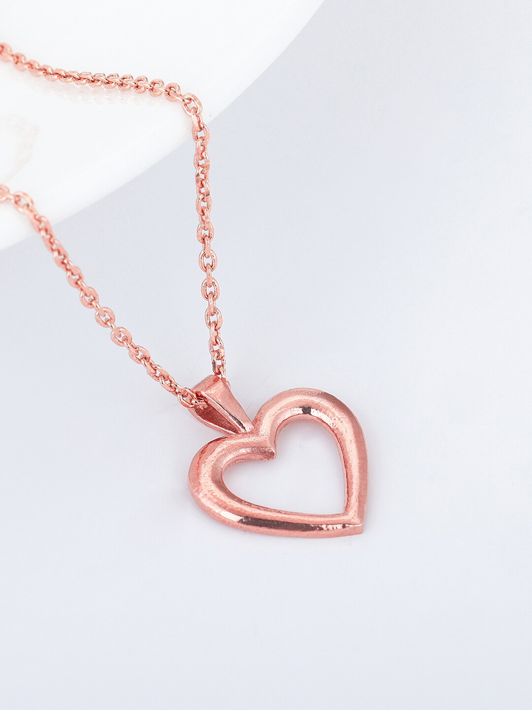 

GIVA Rose Gold-Plated 925 Sterling Silver Heart-Shaped Pendant With Link Chain