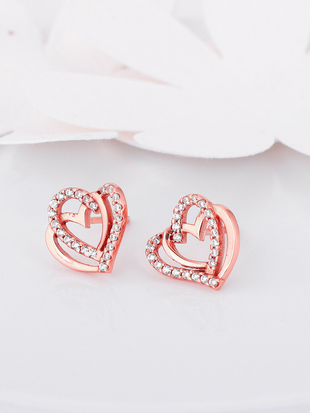 

GIVA Rose Gold-Plated Contemporary 9.25 Sterling Silver Studs Earrings