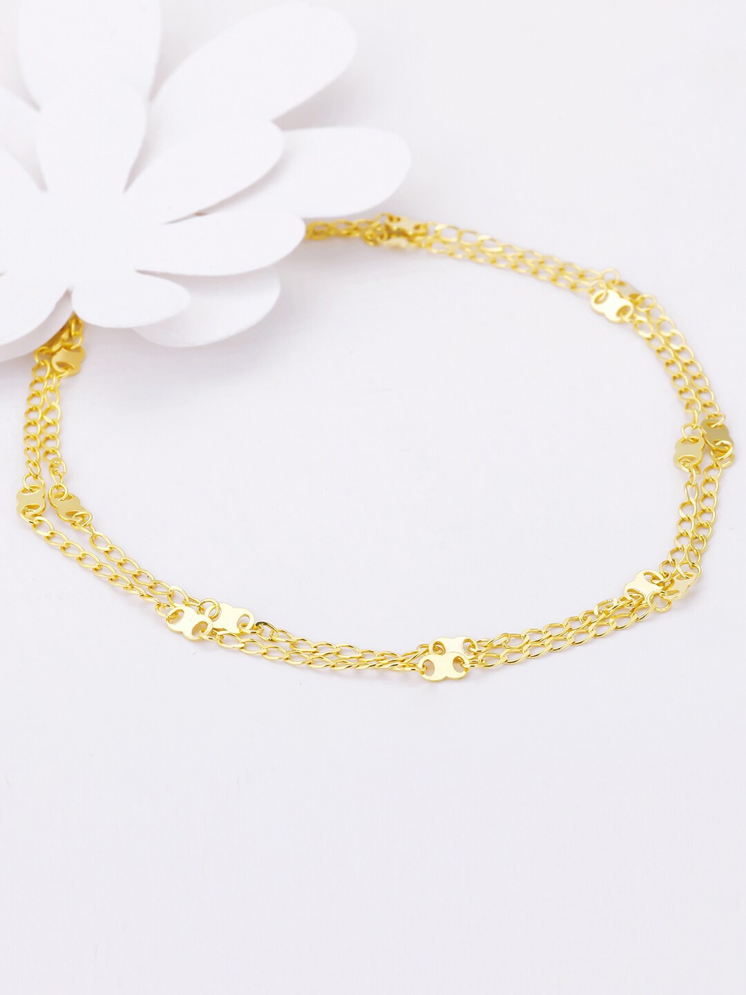 

GIVA Gold Plated Sterling Silver Anklet