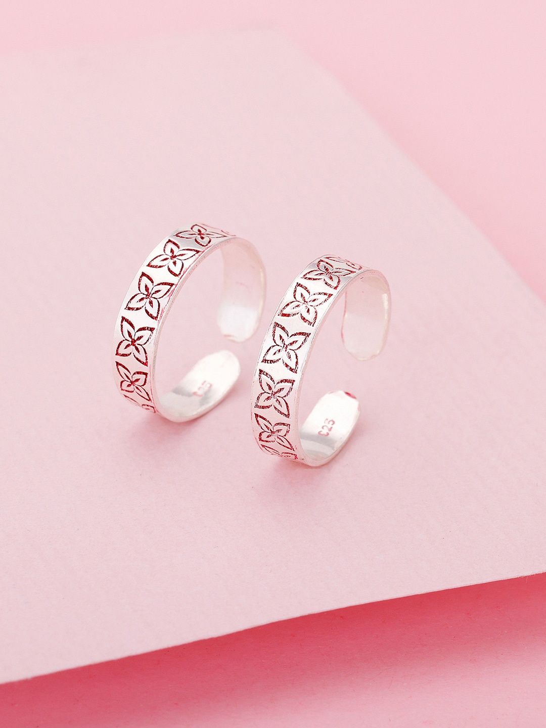 

GIVA Set Of 2 925 Sterling Silver Rhodium-Plated Adjustable Toe Rings