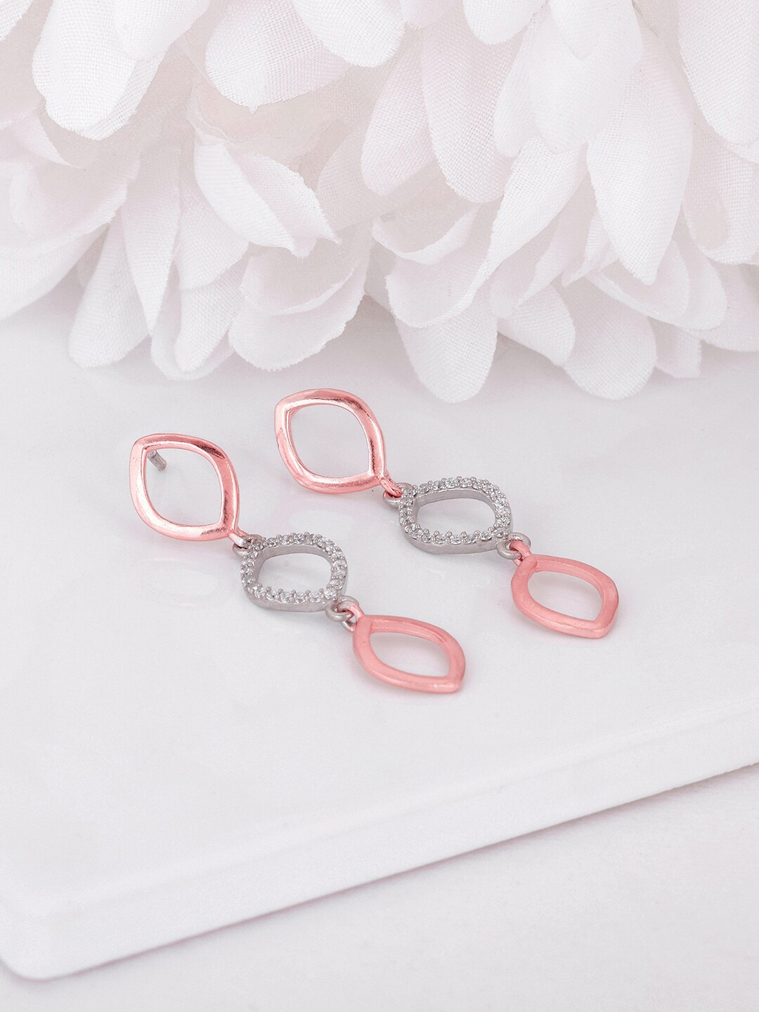 

GIVA Rose Gold-Plated Contemporary 9.25 Sterling Silver Studs Earrings