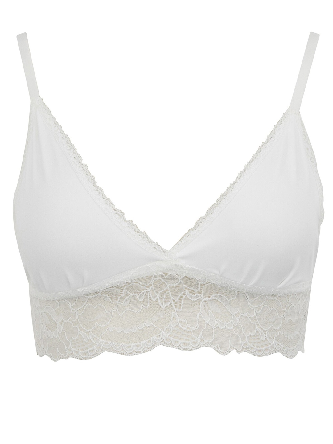 

DeFacto Self Design Bra With Medium Coverage, White