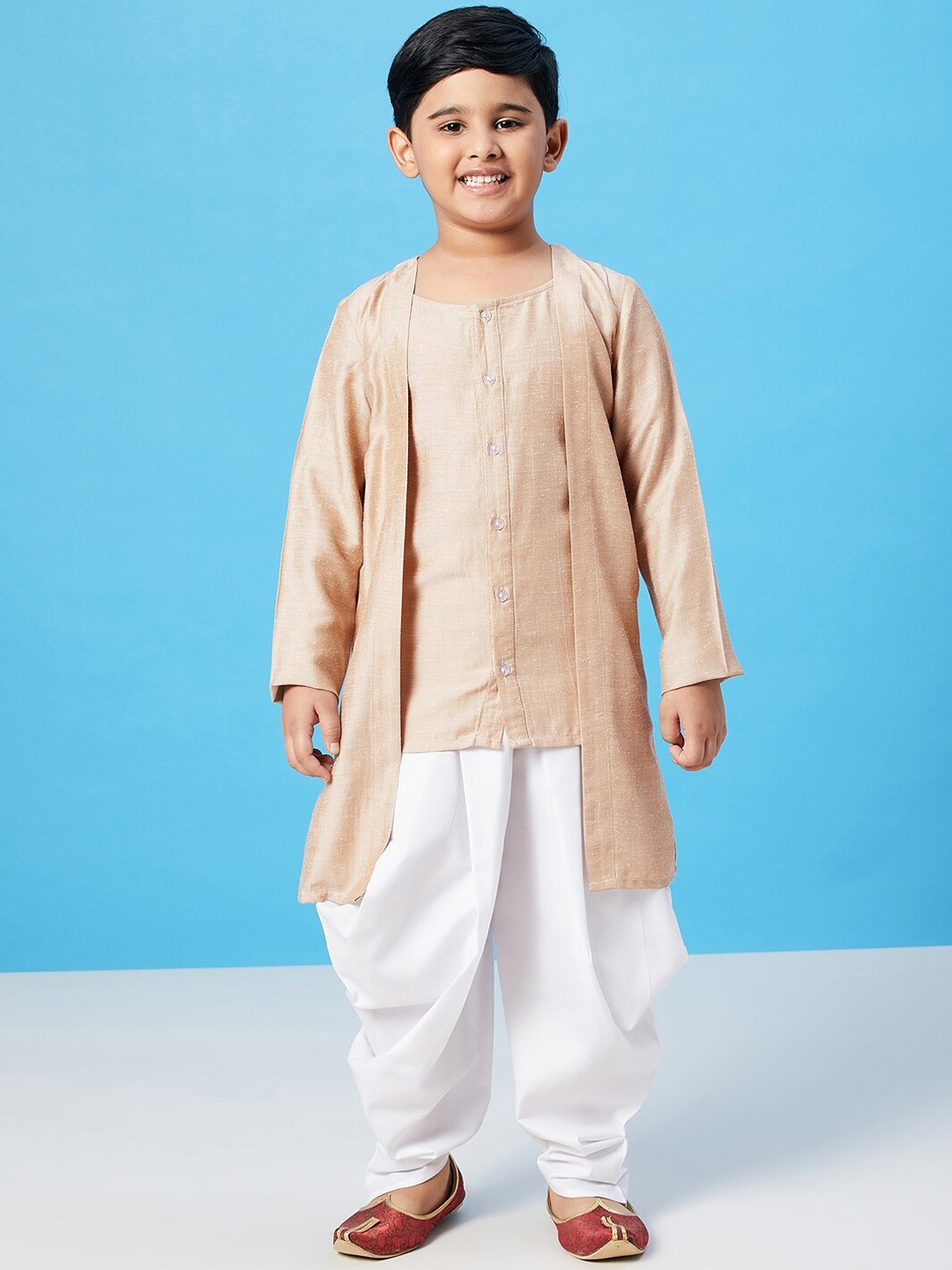 

Stylo Bug Boys Kurta with Dhoti Pant, Khaki